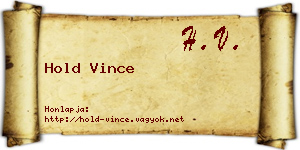 Hold Vince névjegykártya
